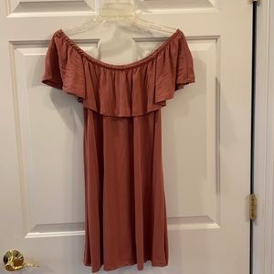 Off the shoulder knit dress